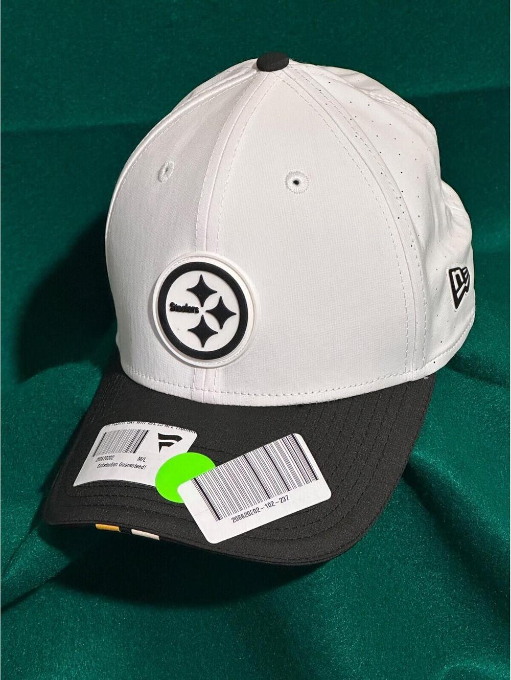 NFL Pittsburgh Steelers 2025 Sideline New Era 39THIRTY White Flex-Fit M/L Hat OS